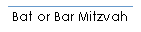Bat or Bar Mitzvah